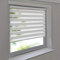 Easy-Shadow - Doppelrollo 75 x 200 cm weiß Klemmfix ohne Bohren Vario Seitenzug Duorollo Zebrarollo für Fenster und Türen