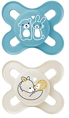 MAM Original Start Schnuller | 0-2 Monate | Schnuller für Neugeborene | 94% Akzeptanz | stillfreundlich | 100% der Hebammen empfehlen | SkinSoft Silikon | Bär/Wolf | 2 Stück