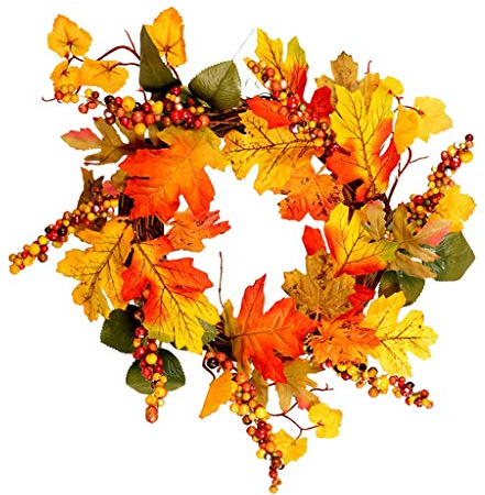 Tubayia Konstgjord lönnblad, blomkrans, gravdekoration, gravprydnad, gravarrangemang för sorg, minnesdag