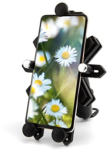 APEBAZY Support de téléphone pour vélo de Moto, réglable, pivotant, résistant aux Chocs et Robuste, Universel, Montagne, Scooter et Moto Tout-Terrain (Montage Miroir)