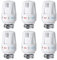 Swetup Trv Thermostatic Radiator Valve, 6 Pieces Thermostatic Valves Head Only, Radiator Thermostat Head M30 x 1.5, Standard Radiator Valves Replacement Head for Home Office, White