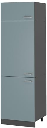 Vicco Armadio frigorifero R-line, Grigio-blu/Antracite, 60 cm