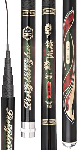 Stipprute Teleskopie Fischereisenkarkenfischfischer 6m 7m 8m 9m10 m Angel Rute (Größe : Black_10m and Gifts)