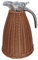 Caraffa Termica Per Caffè In Acciaio Inossidabile, Brocca Termica In Rattan, Isolamento Sottovuoto A Doppia Parete Da 1,5 Litri/50 Once, Ritenzione Del Calore Per 12 Ore E Del Freddo Per(Color:Caffè)