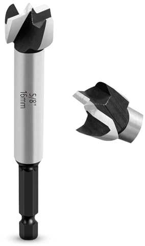Professional 16mm Forstnerbohrer für Holz,16mm Forstner bohrer Bit Lochschneider mit Sechskantschaft, Holzbohrer Topfbohrer Kunstbohrer für Holz