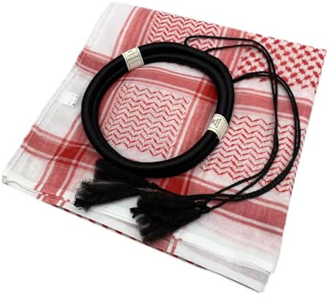 Bandana huvud, fransk bandana, Traditionell Shemagh Scarf Arab Sjal for Vuxna Muslimer Arabian Headwrap Casual Desert Scarf Pannband