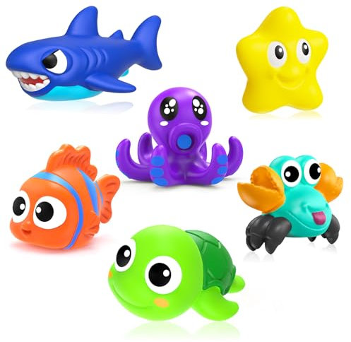 No Hole Mould Free Baby Bath Toys for Toddlers 1-3,infant Bathtub Toys for Babies 6-12-18 Months,Shower Toys Pool Toys for 1 2 3 4 Years Old Boys Girls Kids