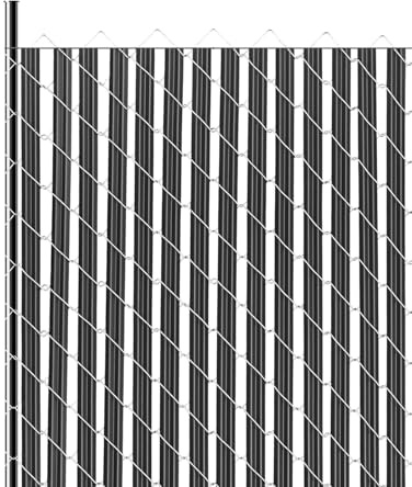 VEVOR Láminas de Privacidad con Bloqueo Inferior 1740 x 31,7 x 7,6 mm, Láminas Verticales de Pared Simple de HDPE con Bloqueo Inferior para Cercas de Alambre de Cadena para Jardines, Granjas, Negro