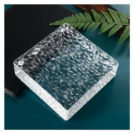 ZNQNDSR Bloques De Vidrio Rectangulares Transparentes con Aislamiento Acústico para Paredes Divisorias Decorativas De Oficinas.(5PCS)