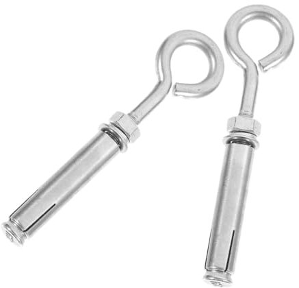 TIDTALEO 2piezas Anclajes De Pared De Concreto Tornillos De Acero Inoxidable y Anillas De Expansión Para Aplicaciones Interiores y Exteriores