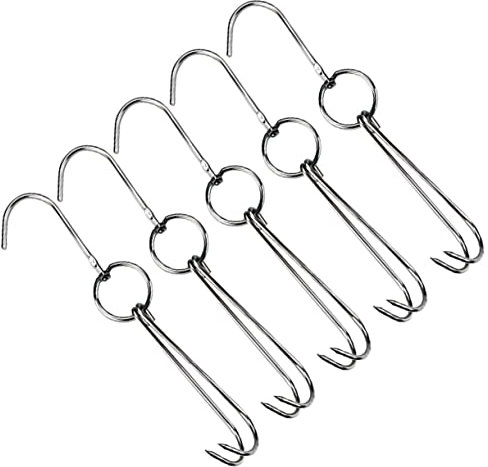 PEPLAYTAL 5Pièces Crochets de Viande Inoxydable pour Canard Stockage Outils de Boucherie pour Cuisines Barbecues