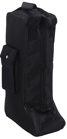 Bolsa Bag Oxford Tela y Bolsa de Almacenamiento portátil de Cuero Negro para Botas de Nieve de Vaquero Viajar
