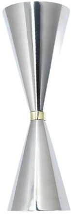 MERIGLARE Medidor de Cóctel Accesorio para Barman Utensilio de Coctelería Vaso Medidor de Diseño Elegante con Agarre Cómodo Adecuado para Restaurantes Y Bares, Oro, Individual