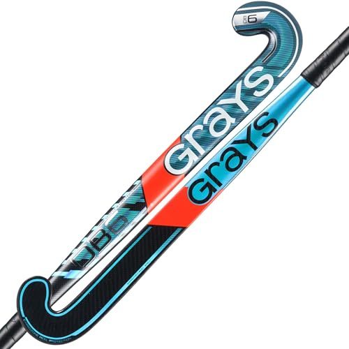 GRAYS Stick Hockey DB6 Dinabow Negro/Azul Palo Hockey Hierba (35)