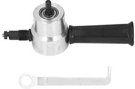 Cortador de hojas de metal de doble cabezal, herramienta de corte eléctrica para mordedor, cabezales duales ajustables para acero inoxidable, aluminio y hierro, mordedor portátil d