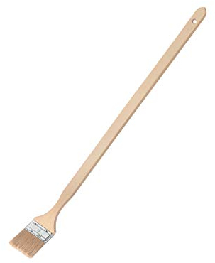 Handelskönig Fassadenpinsel 9. Stärke Pinsel mit extra langem Stiel (80 cm) Eckpinsel Flachpinsel Naturborste 80 mm rostbeständige Zwinge