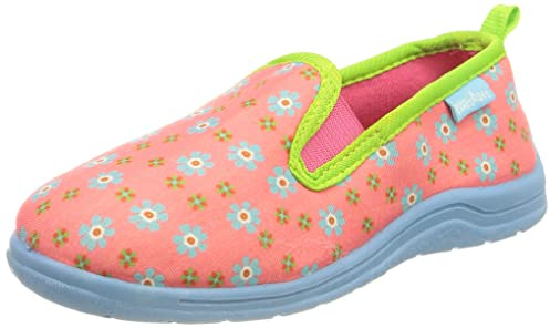 Playshoes Hausschuhe Unisex Kinder Hausschuh, Blumen, 18/19 EU