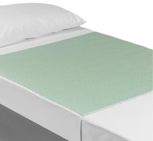 OrtoPrime 2er-Pack Inkontinenz-Bettunterlagen, waschbare Bettmatten für Kinder und Senioren, 3,15 Liter/m² Saugfähigkeit, über 200 Wäschen, 4-lagige wasserdichte Bettunterlage mit Flügeln, 90 x 85 cm