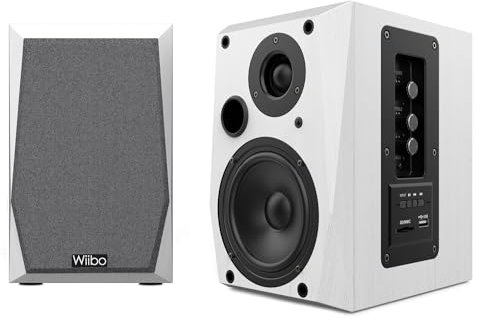 Wiibo Neo 50 White Altavoces Estantería Bluetooth Activos 50W. Pareja