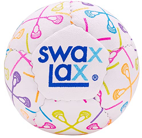 SWAX LAX Lacrosse träningsboll – inomhus utomhus övning mindre studs och studs (1 neon laxpinnar)