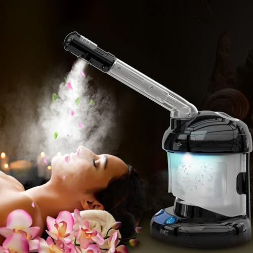 Kingsteam Facial Steamer - Ozone Steamer with Extendable Arm - Professional Nano Ionic Facial Steamer for Deep Cleaning - Portable for Personal Care Use at Home or Salon