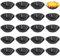 LOLYSIC 20Pcs Egg Tart Tins, 3 Inch Non Stick Egg Tart Moulds, Carbon Steel Mini Cupcake Moulds Reusable Fluted Mini Tart Tins for Baking Cupcake Cake Muffin Minced Pie, Black