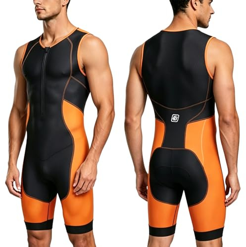 CGLRybO Traje de triatlón para hombre, sin mangas, secado rápido, ajustado, para natación, ciclismo, correr, ropa deportiva de alto rendimiento