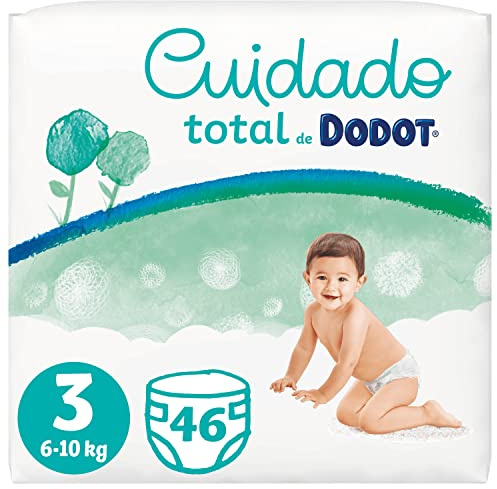Dodot Cuidado Total Pañales Talla 3, 46 Pañales, Suave Protección De La Piel, Con Materiales De Origen Vegetal