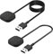 FASTSNAIL 2Pack Charger Cable for Fitbit Versa 3/Versa 4 & Sense/Sense 2,Replacement USB Charging 3/Fitbit Sense Smartwatch 3 Dock Stand 1.0ft+3.3ft, Black