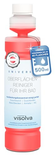 Sanitärreiniger Konzentrat 500ml ergibt bis zu 40 Flaschen - Badreiniger mit Frischeduft - Extra Stark - Kalklöser für Dusche WC Bad - Made in Austria