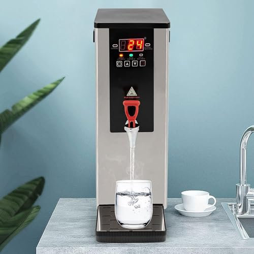 HSRG Automatische Kochende Wassermaschine, 2400 W Elektrischer Gewerblicher Wasserkocher Und Spender, 10 L Heißwasserspender Mit Wasserhahn Und LCD-Display, Für Café, Büro, Zuhause