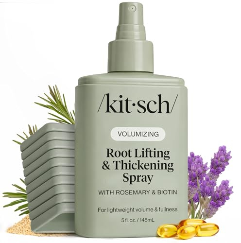 Kitsch Root Lifting Spray for Fine Hair - Thickening Hair Spray With Rosemary and Biotin | Lightweight Volumizing Spray for Instant Lift and Fullness | Adds Volume, Natural Hold - 5oz
