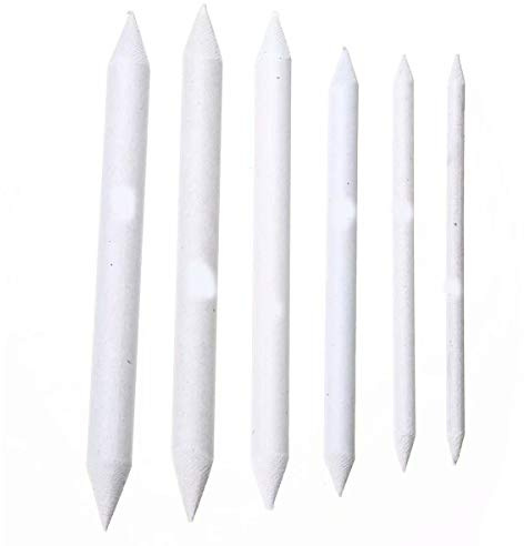 6pcs Estompe en Papier Dessin Crayon Estompeur Tortillions Blending Stump Croquis Stylos Alliant