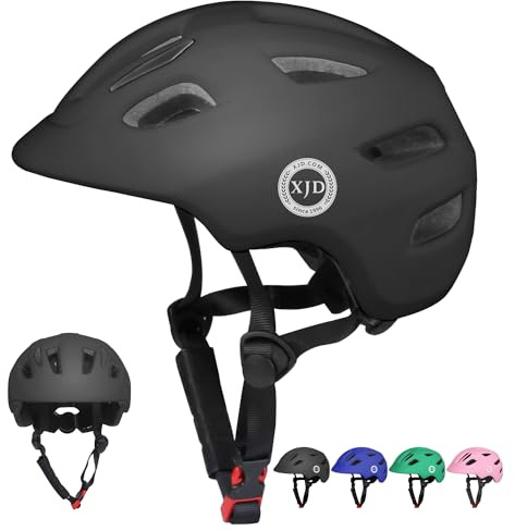 XJD Toddler Helmet Kids Bike Helmet Baby Multi-Sport Adjustable Skateboard for Kids Boys Girls Infant Lightweight for Age 1 and Older (Black, X-Small: 18.11-20.08 / 46-51 cm)