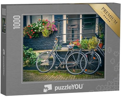 puzzleYOU: Puzzle 1000 Teile „Fahrräder im Retro-Stil in Amsterdam, Niederlande“ – aus der Puzzle-Kollektion Holland
