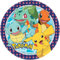 Amscan 9904820-66 - Teller Pokemon, 8 Stück, Durchmesser 23 cm, Papier, Pappteller, Party-Teller, Einweggeschirr, Kindergeburtstag