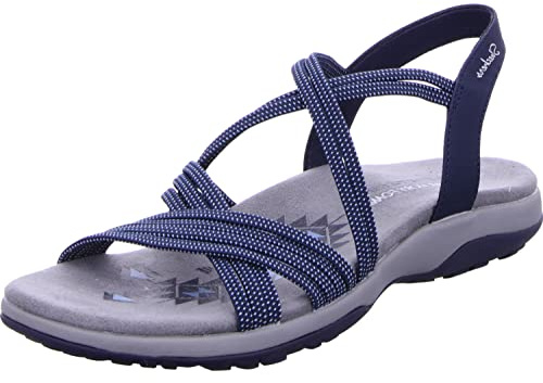 Skechers Damen Sandale Reggae Slim Turn it up Blau EU 42