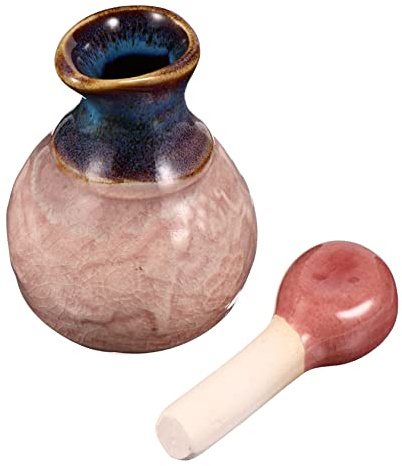 BELLIFFY Essential Oil Bottle Stopper and Dripping Ceramic Decor Bottle, Pink Aromatherapy Diffuser Suitable for Home and Spa