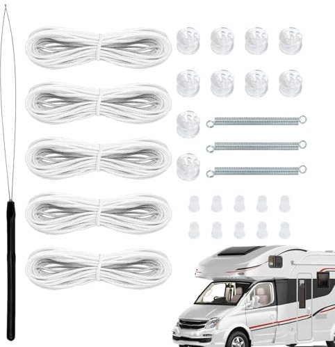 Jalousienschnur-Reparatursatz, Reparaturteile für Fensterjalousien | Reparatursatz für Jalousien und Jalousien | Hochfeste Reparaturlaschen für Vertikaljalousien, Reparaturset für Wohnmobilabdeckungen