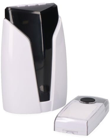 Timbre musical inalámbrico con melodías personalizables, fácil instalación y diseño moderno, ideal para hogares y oficinas.