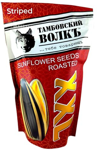 Semillas de girasol a rayas Tambovsky Volk XXL tostadas, paquete de 10 unidades (10 x 300 g)