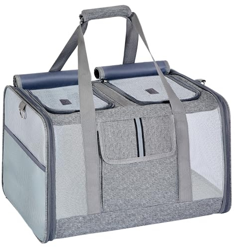 Lawfery Cat Carrier for 2 Cats, Large Soft-Sided Pet Travel Carrier