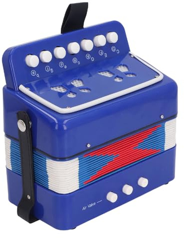 Akkordeon für Anfänger 7 Schlüsseln Control 2 Bass Kinder Bildungs ​​Musikinstrumentenbühne Praxis Pink Rmance Praxis Pink Accordinners Akkordeon7 Keys Control (BLUE)