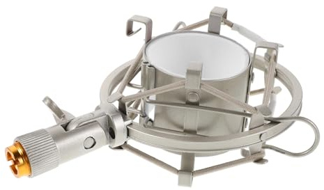 SUPVOX Condenser Microphone Shock Mount Anti-vibration Suspension Holder Metal Mic Clip for Studio Recording Podcasting and Live Streaming