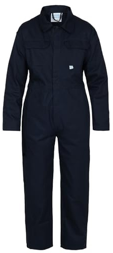 U.S Trading Tearaway Junior Coverall - Junior Kids Overall - Kids Boiler Suit - Handy Overalls for Children - Boys and Girls Coverall (UK, Age, 12 Years, Regular, Navy)