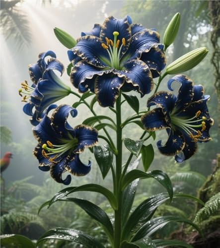 Raro Giglio Bulbi, piante erbacee perenni, lilium in vaso, profumate, pianta lily(Non artificiali)-2 Bulbi-I