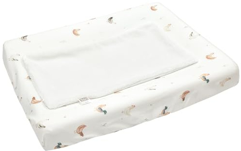 SEVIRA KIDS | SEVIRA KIDS – Juego de funda de cambiador + alfombrilla de cambio, GALLINA – 70 x 50 cm Made in France 70 x 50 cm