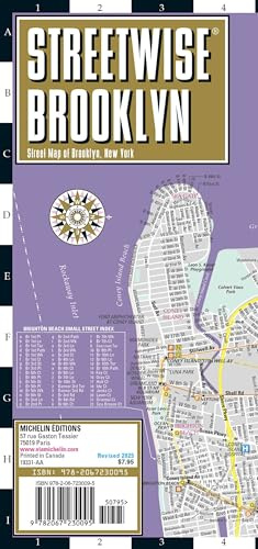 Streetwise Brooklyn Map - Laminated City Center Street Map of Brooklyn, New York: City Plans (Michelin Streetwise Maps)