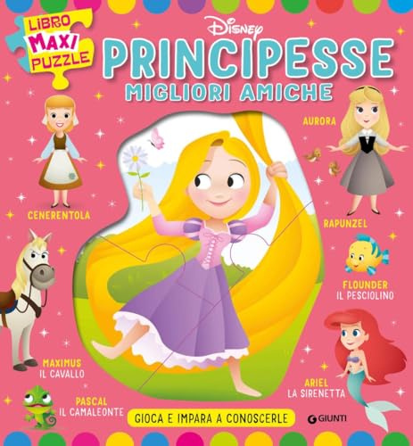Principesse migliori amiche. Gioca e impara a conoscerle. Libro maxi puzzle Disney