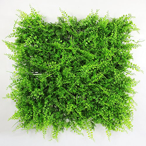 Artificial Grass Wall Panels, 12pcs 20x20 Plant Wall Mats for Greenery Backdrop, 3 sqms Outdoor Green Hedges for Privacy Screening Fence Covering